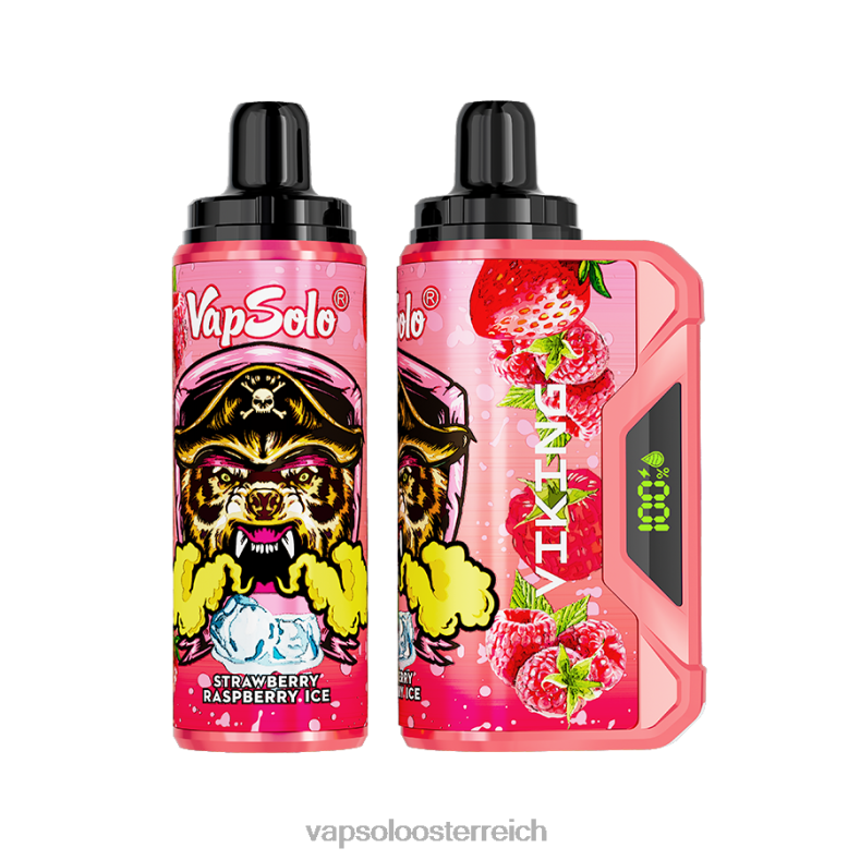 Vapsolo Preis - VapSolo VIKING Einweg-Vapor Erdbeer-Himbeer-Eis 40PL245