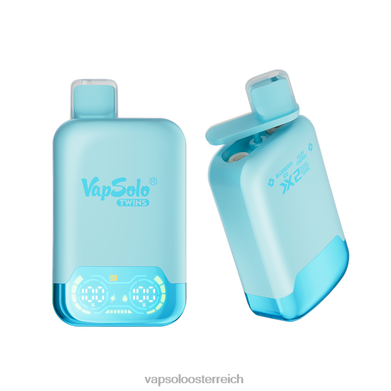 Vapsolo Geschmack - VapSolo TWINS Einweg-Vapor Blaubeereis und prickelnde Kirsche 40PL227