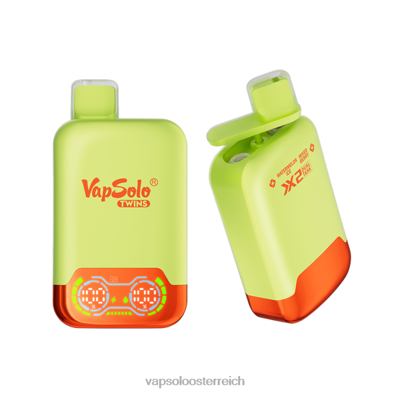 Vapsolo Kaufen - VapSolo TWINS Einweg-Vapor Wassermeloneneis und gemischte Beeren 40PL234