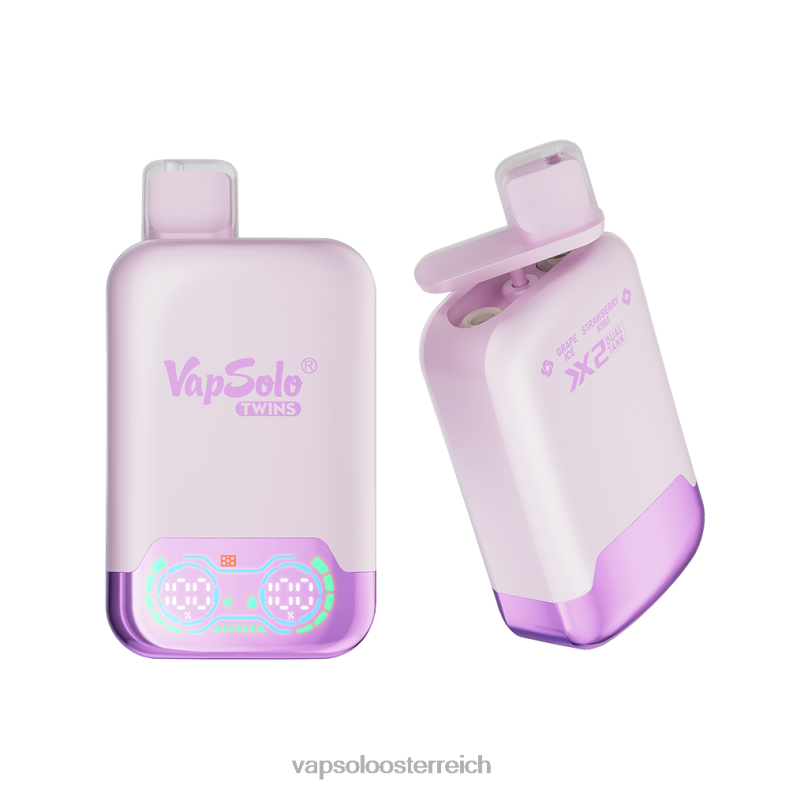Vapsolo Österreich - VapSolo TWINS Einweg-Vapor Traubeneis und Erdbeerkiwi 40PL228